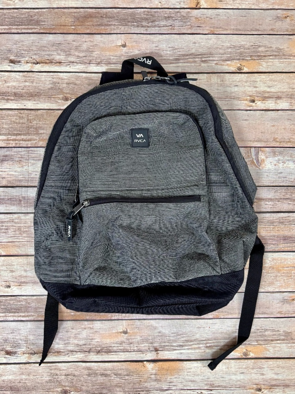 RVCA Gray Black Backpack
